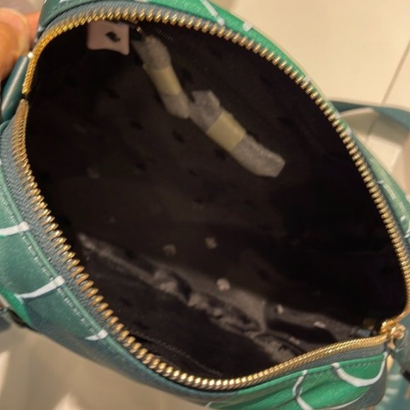 Kate Spade Chelsea Monstera Leaves Printed Nylon Camera Bag Green Multi - Picture 8 of 16